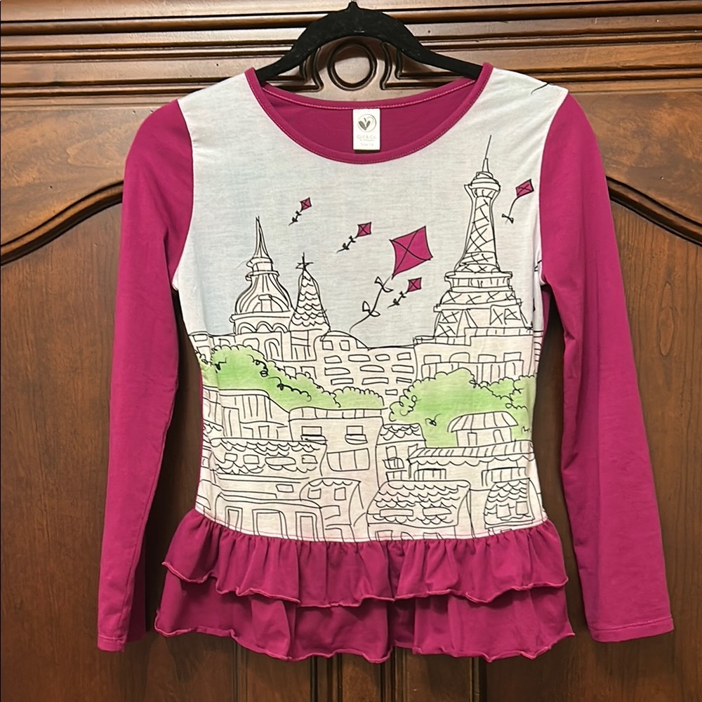 Girl & Co Ruffled Bottom Shirt